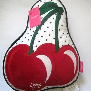Juicy Couture Cherry Polka Dot Pillow Cushion